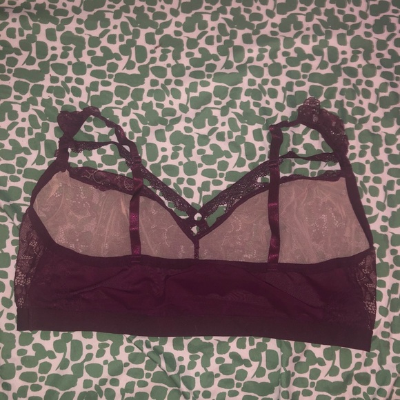 Lace Bralette Set in Burgundy and Black From Torrid - Picture 4 of 7